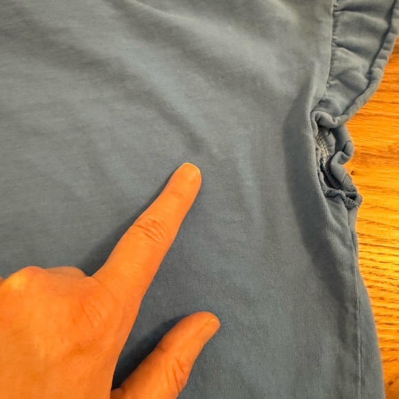 Zara Toddler Blue Ruffle Sleeve Tshirt size 3-4 Years - Picture 6 of 6